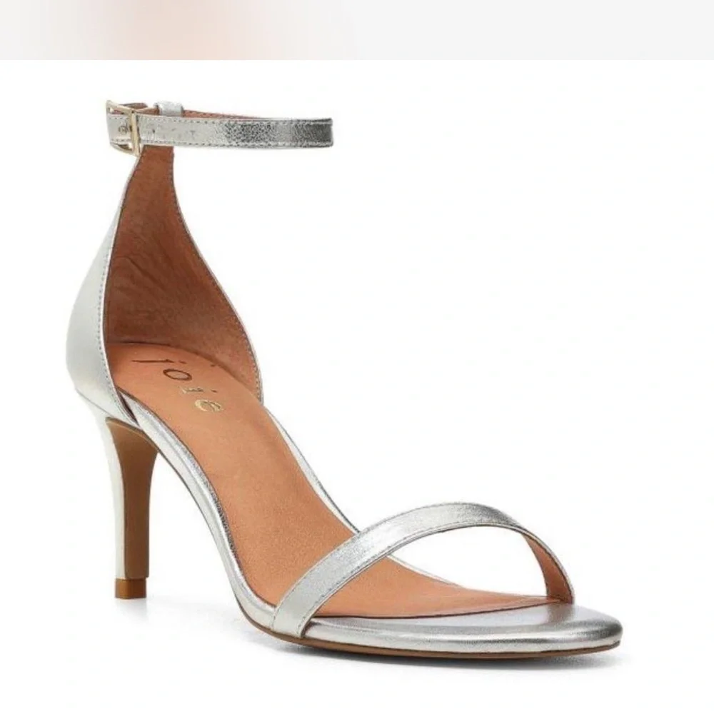 Brand New Joie Silver Metallic Strappy Sandal Formal‎ Black Tie Wedding Feminine